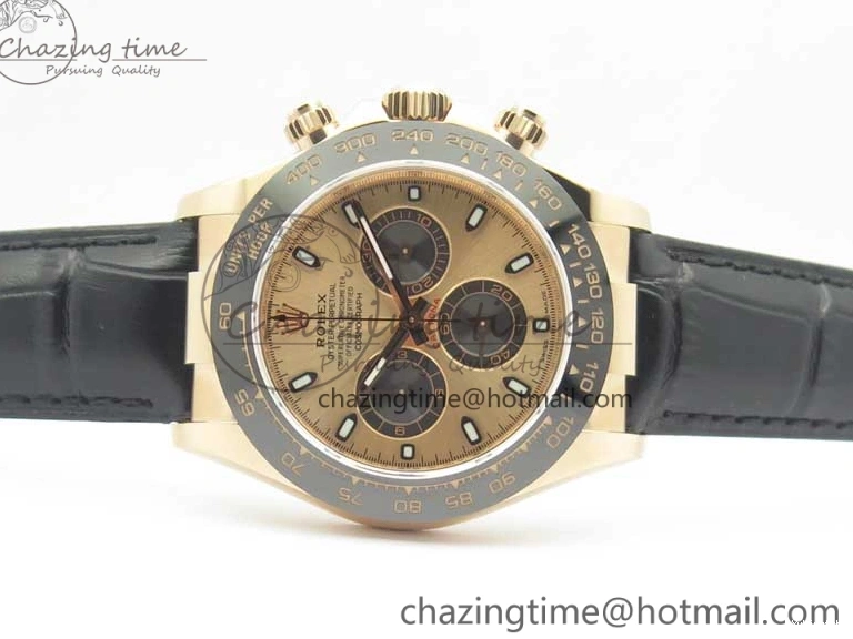 Leather 1:1 Gold Noob Rose Daytona RG Dial Edition SA4130 Best Strap On 116515 0416